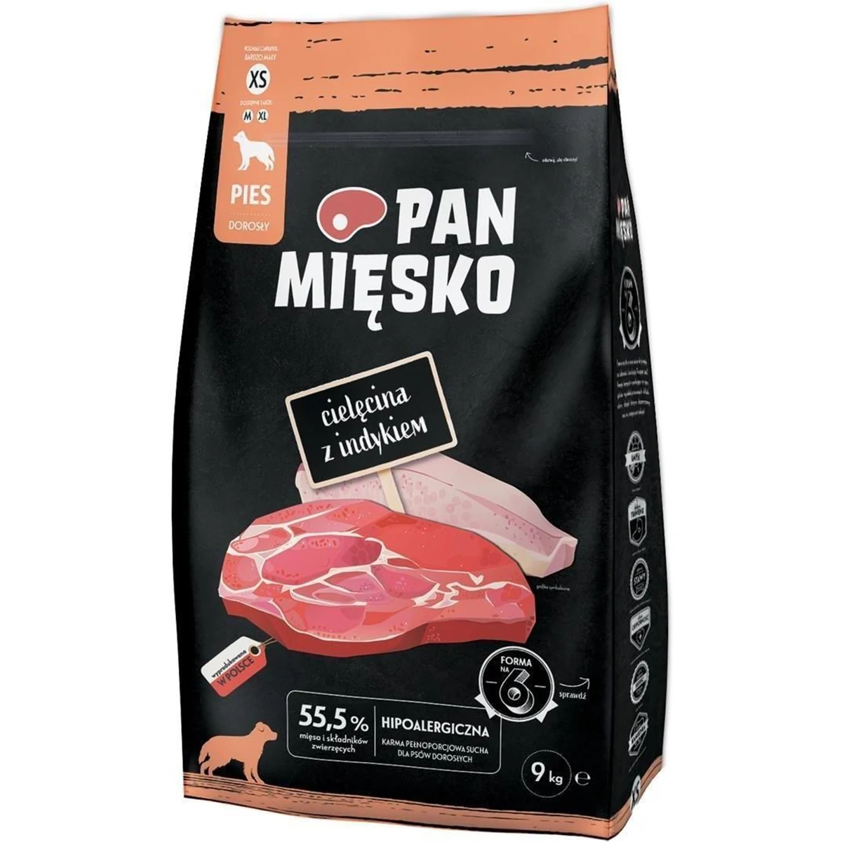 Pan Mięsko Cielęcina z indykiem XS 9kg