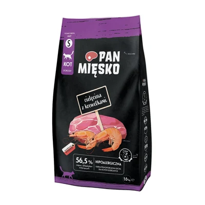 Karma sucha Pan Mięsko Cielęcina z krewetkami 1,6 kg