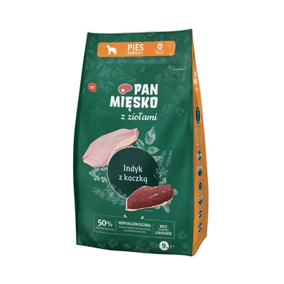 Karma sucha Pan Mięsko Indyk z kaczką 9kg