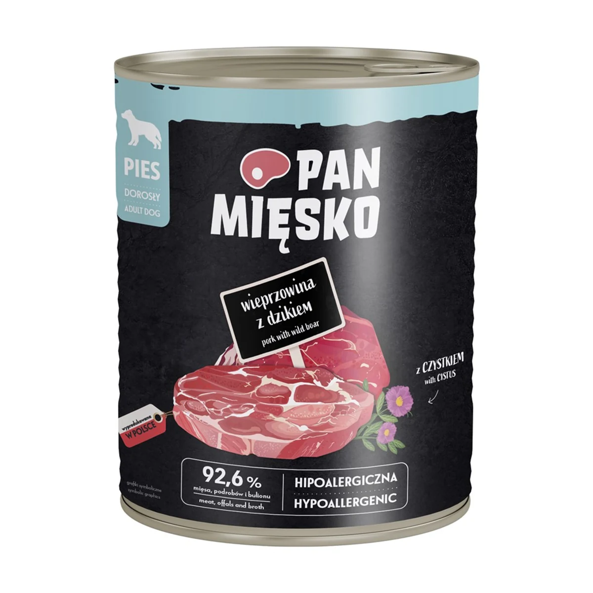 Pan Mięsko Karma mokra dla psa Wieprzowina z dzikiem (dorosły) 800g