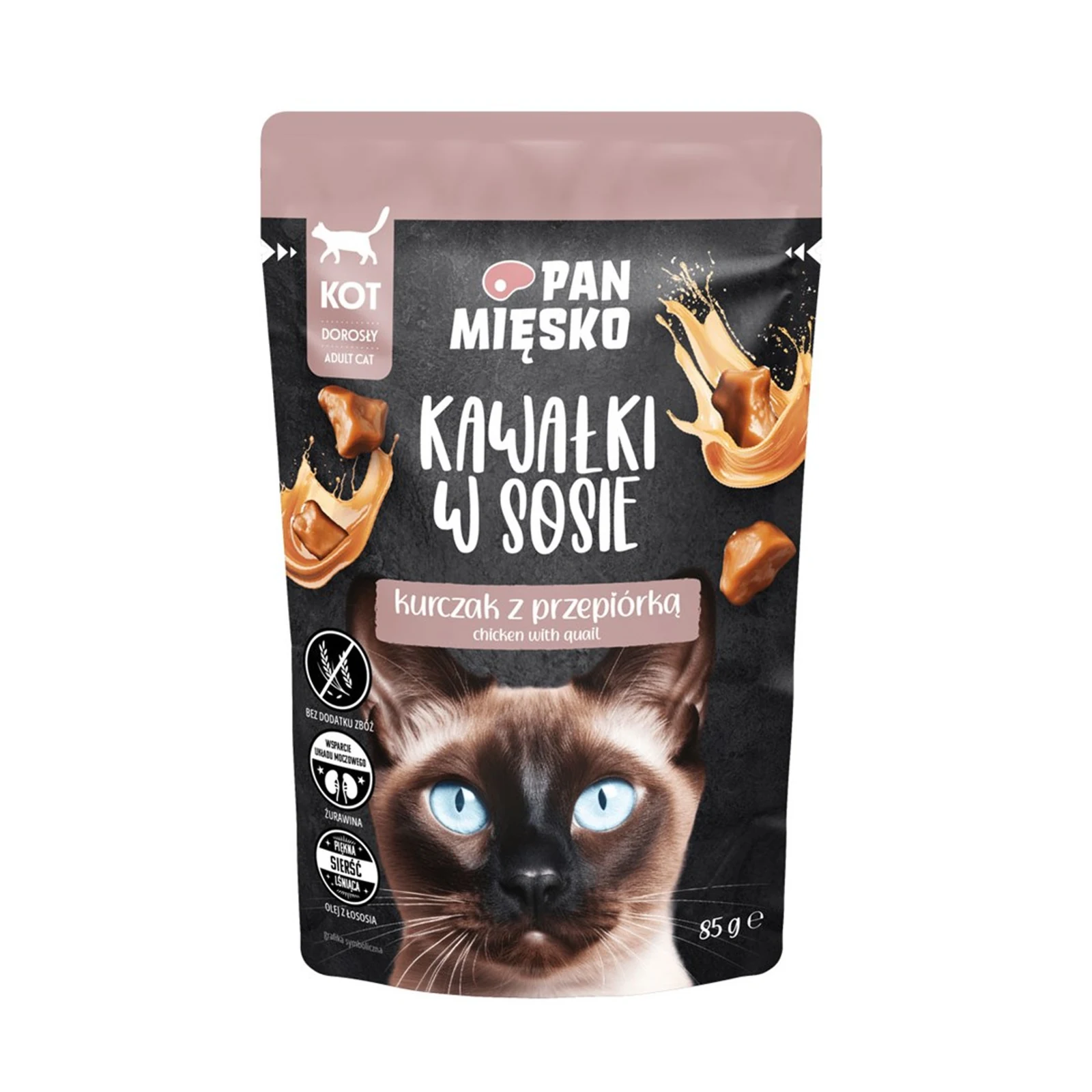 PAN MIĘSKO Kawałki w sosie Kurczak z przepiórką - 85g