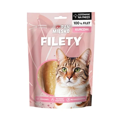 Przysmak dla kota Pan Mięsko Filety z Kurczaka 100g