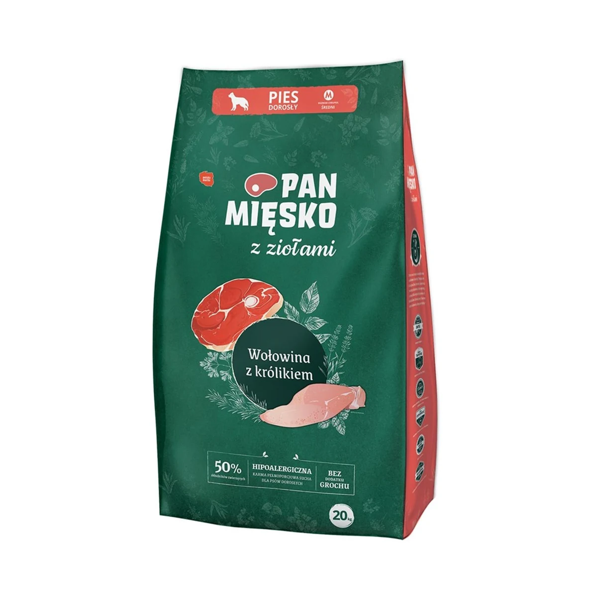 PAN MIĘSKO Wołowina z królikiem - 20kg
