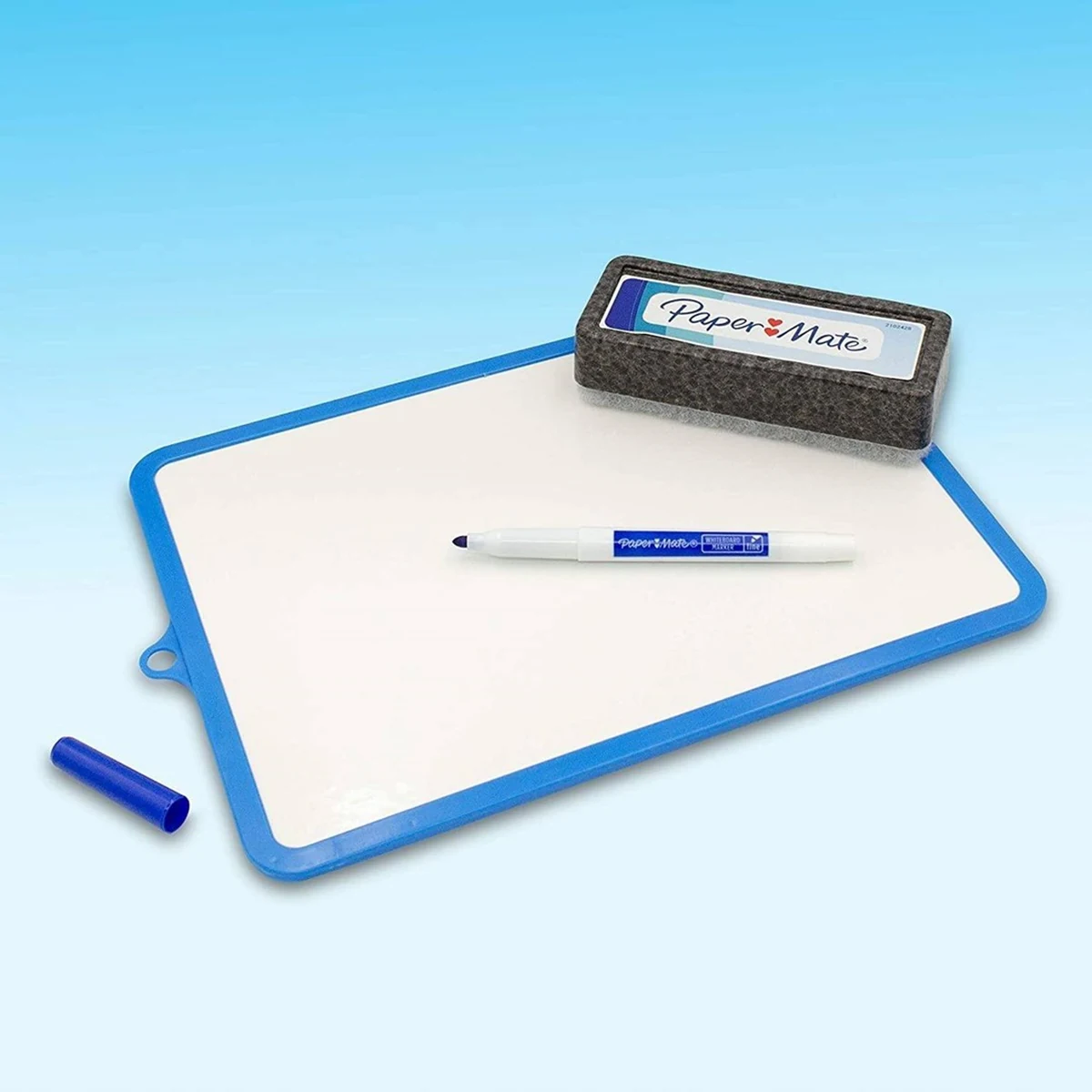Paper Mate Marker Suchościeralny Niebieski + Gąbka + Tablica
