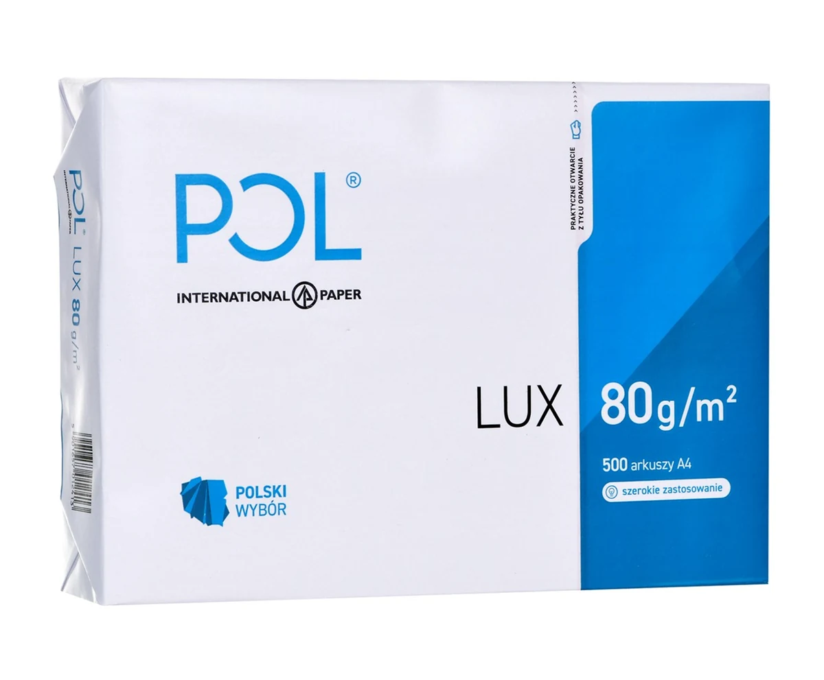 Papier xero biurowy POLLUX A4 80g/m2 500 arkuszy biały matowy