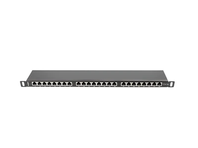 Panel krosowniczy Lanberg PPS5-0024-B, 24 porty, kategoria 5e, 0.5U