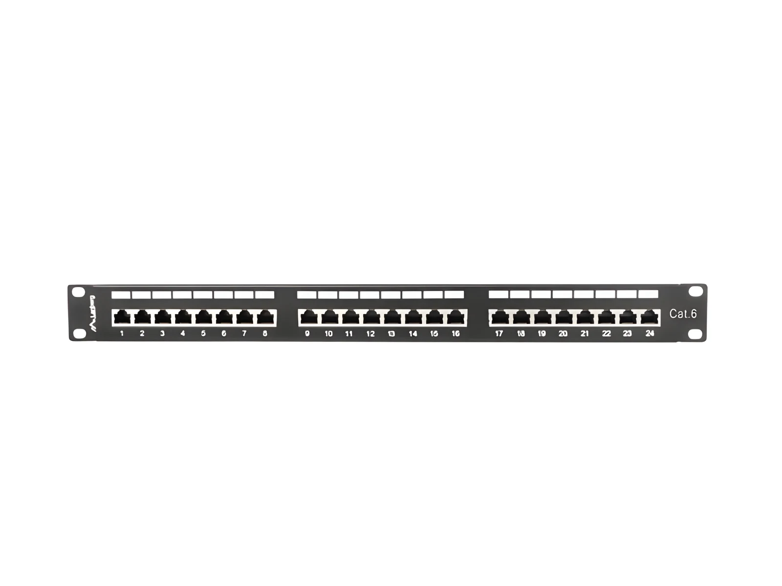 Patch panel Lanberg PPS6-1024-B (1U; kat. 6; 24xRJ-45) — zdjęcie 1 z 4