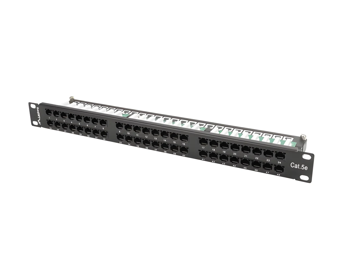 Patch panel Lanberg PPU5-1048-B, 1U, 48xRJ-45
