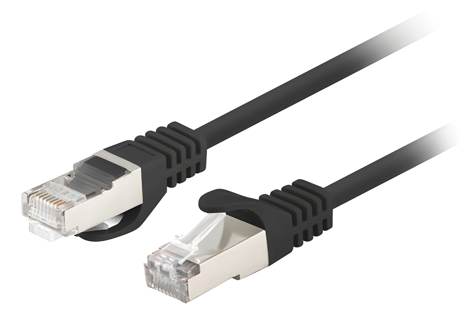 Kabel Patchcord Kat. 6 FTP 2m Czarny Fluke Passed LANBERG 10-pak — zdjęcie 1 z 2