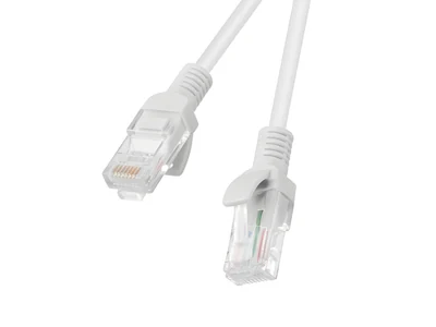Przewód sieciowy Lanberg PCU5-10CC-0100-S (RJ45-RJ45, U/UTP, kat. 5e, 1m, szary)