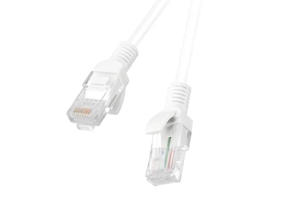 Przewód sieciowy Lanberg PCU5-10CC-0300-W (RJ45 - RJ45, 3m, UTP, kat. 5e, biały)