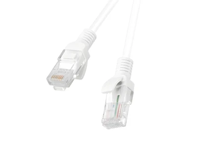 Przewód sieciowy U/UTP Lanberg PCU6-10CC-0100-W (RJ45 - RJ45, 1m, UTP, kat. 6, biały)