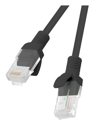 Przewód sieciowy UTP Lanberg PCU6-10CC-0025-BK (RJ45 - RJ45, 0.25m, kat. 6, czarny)