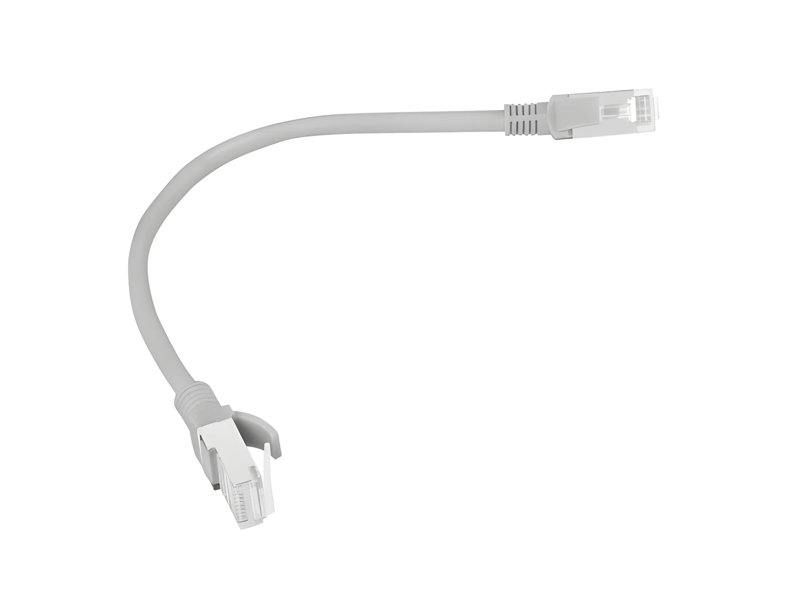 Przewód sieciowy UTP Lanberg PCU6-10CC-0025-S (RJ45 - RJ45, 0.25m, kat. 6, szary) — zdjęcie 1 z 2