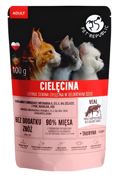 Mokra karma dla dorosłych psów - Cielęcina 100g