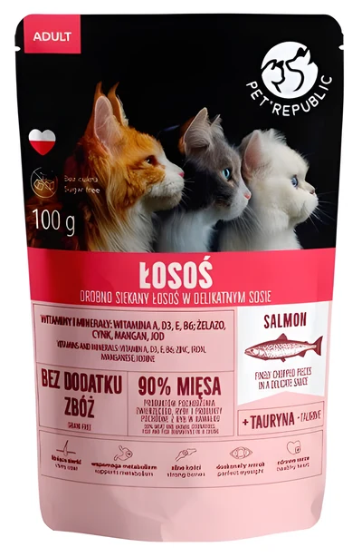 Mokra karma dla dorosłych psów - PET REPUBLIC Adult Łosoś, 100 g