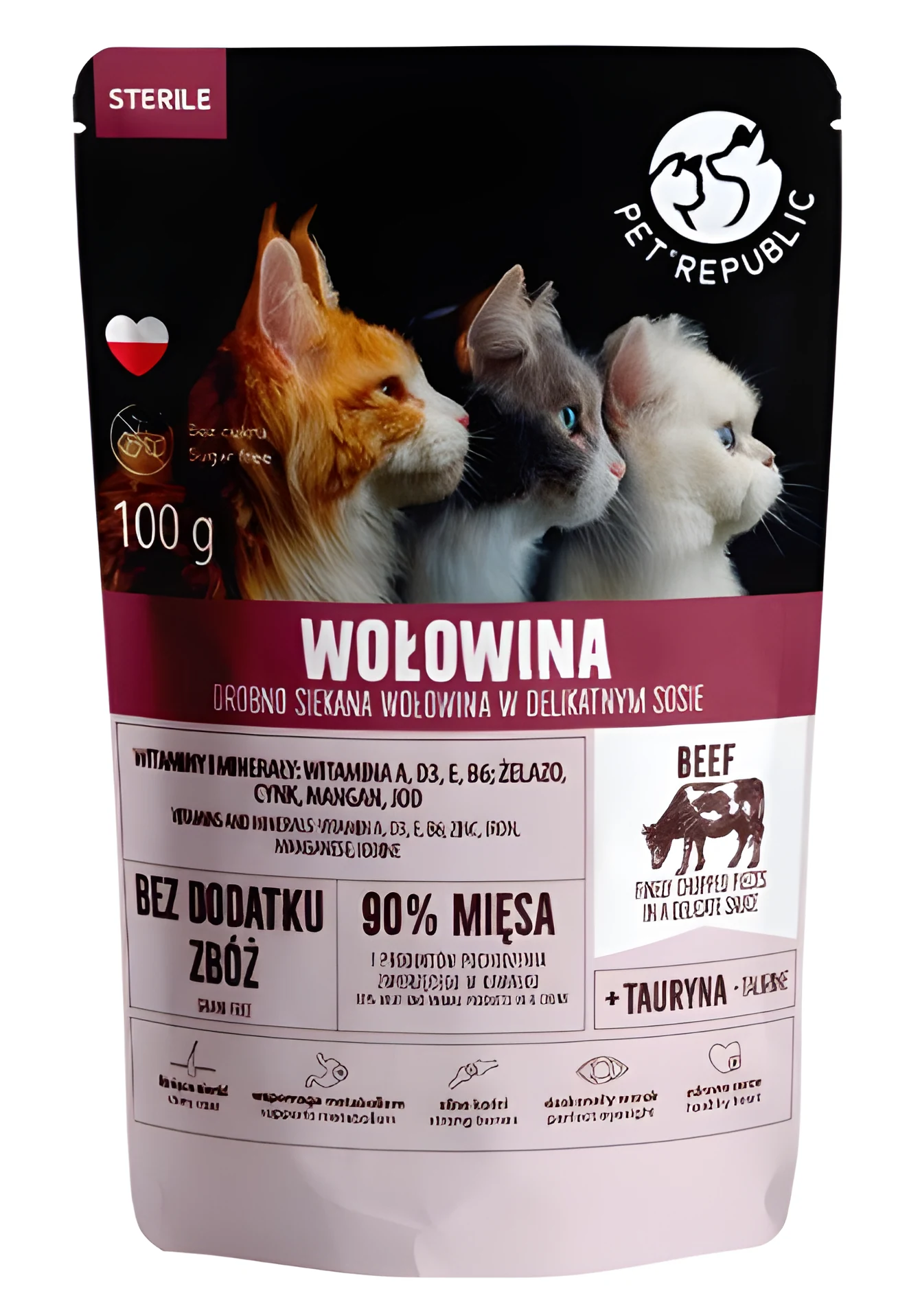 PET REPUBLIC Sterile Wołowina - 100 g