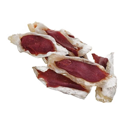 Przysmak dla psa - Ucho królicze nadziewane kaczką 500g