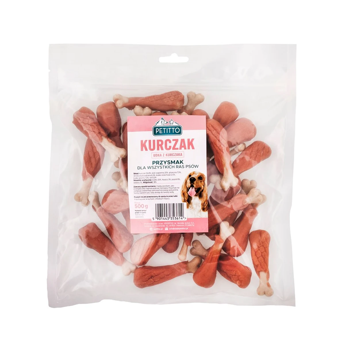 PETITTO - Udka z kurczaka 500g - Przysmak dla psa