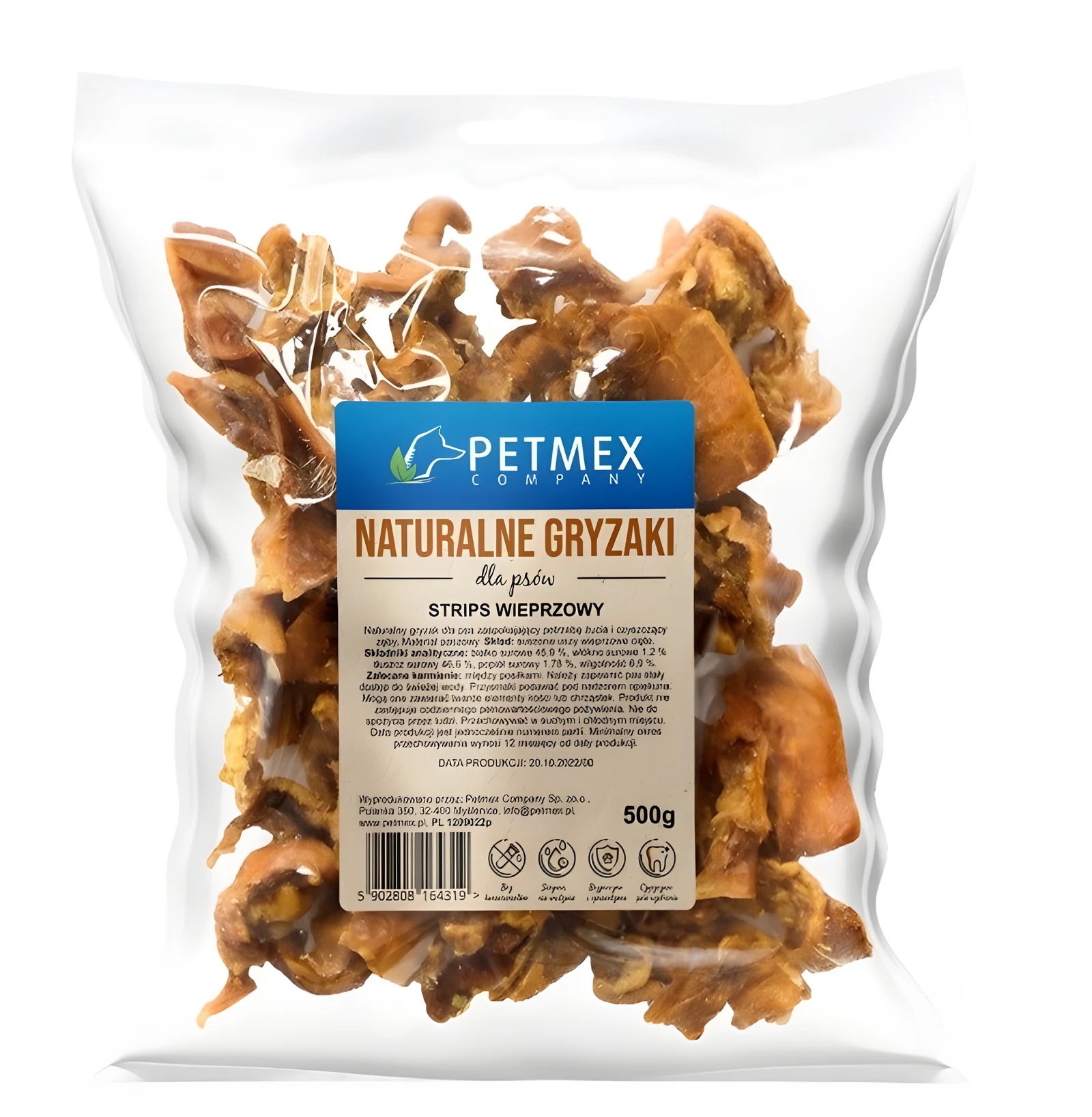 PETMEX Gryzak Strips Wieprzowy 500g