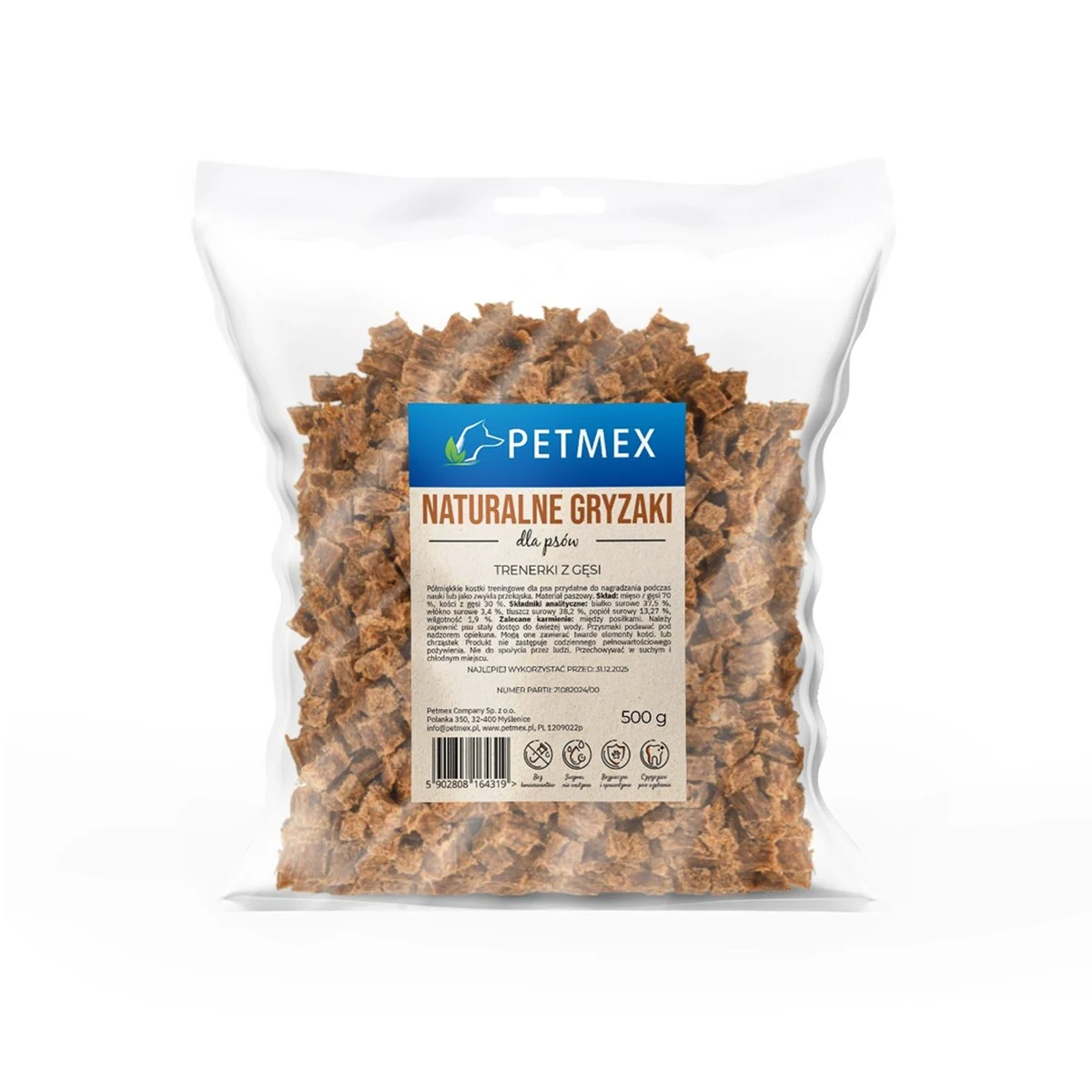 PETMEX Mięsne treneki z gęsi dla psa 500g