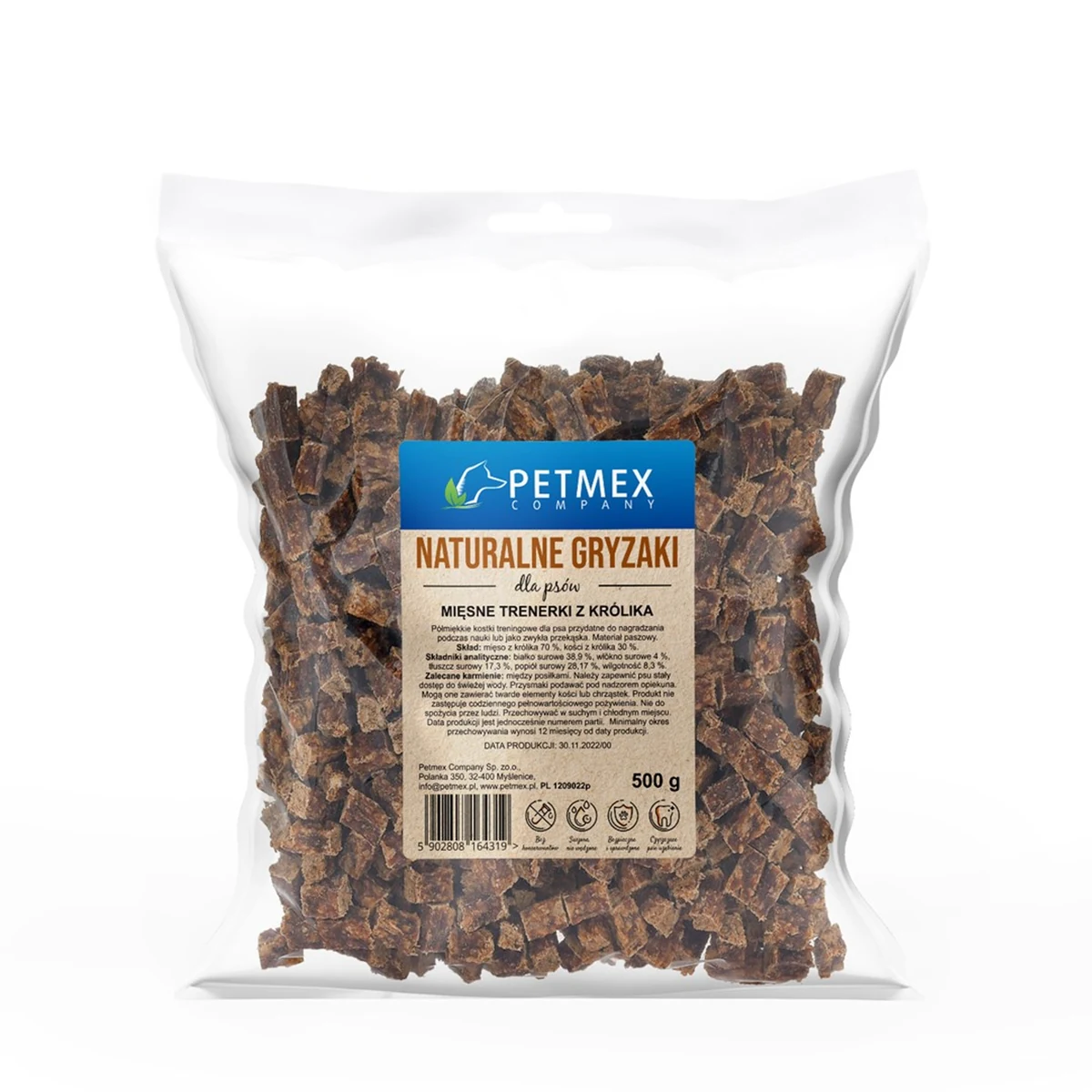 PETMEX Mięsne trenerki wołowe dla psa 500g