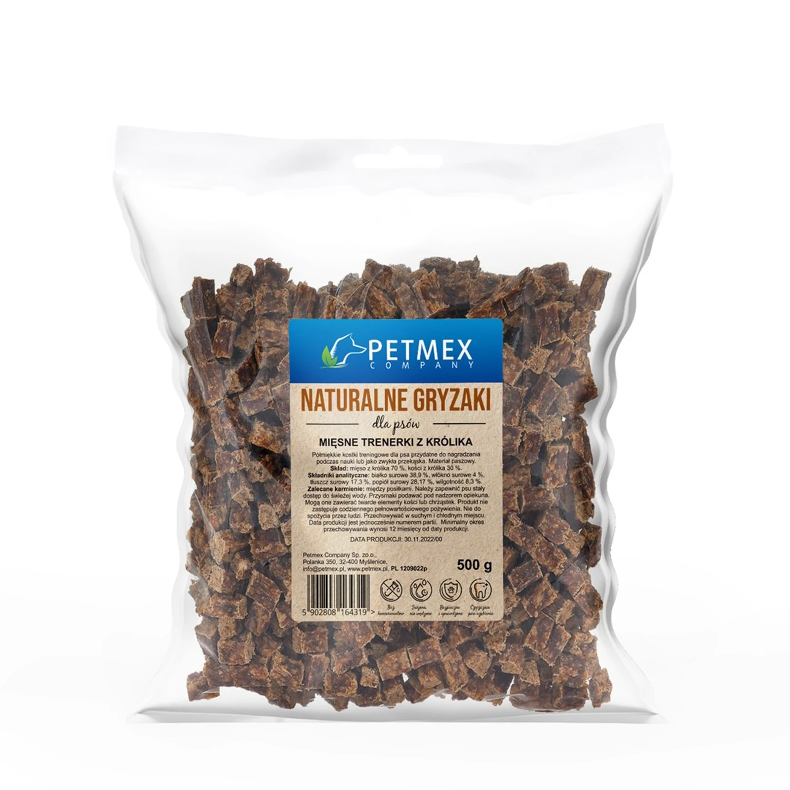 PETMEX Mięsne trenerki wołowe dla psa 500g