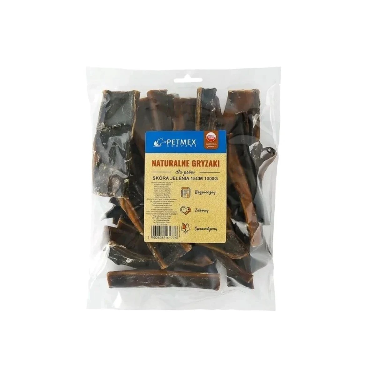 PETMEX naturalny gryzak Suszona skóra jelenia dla psa 1kg