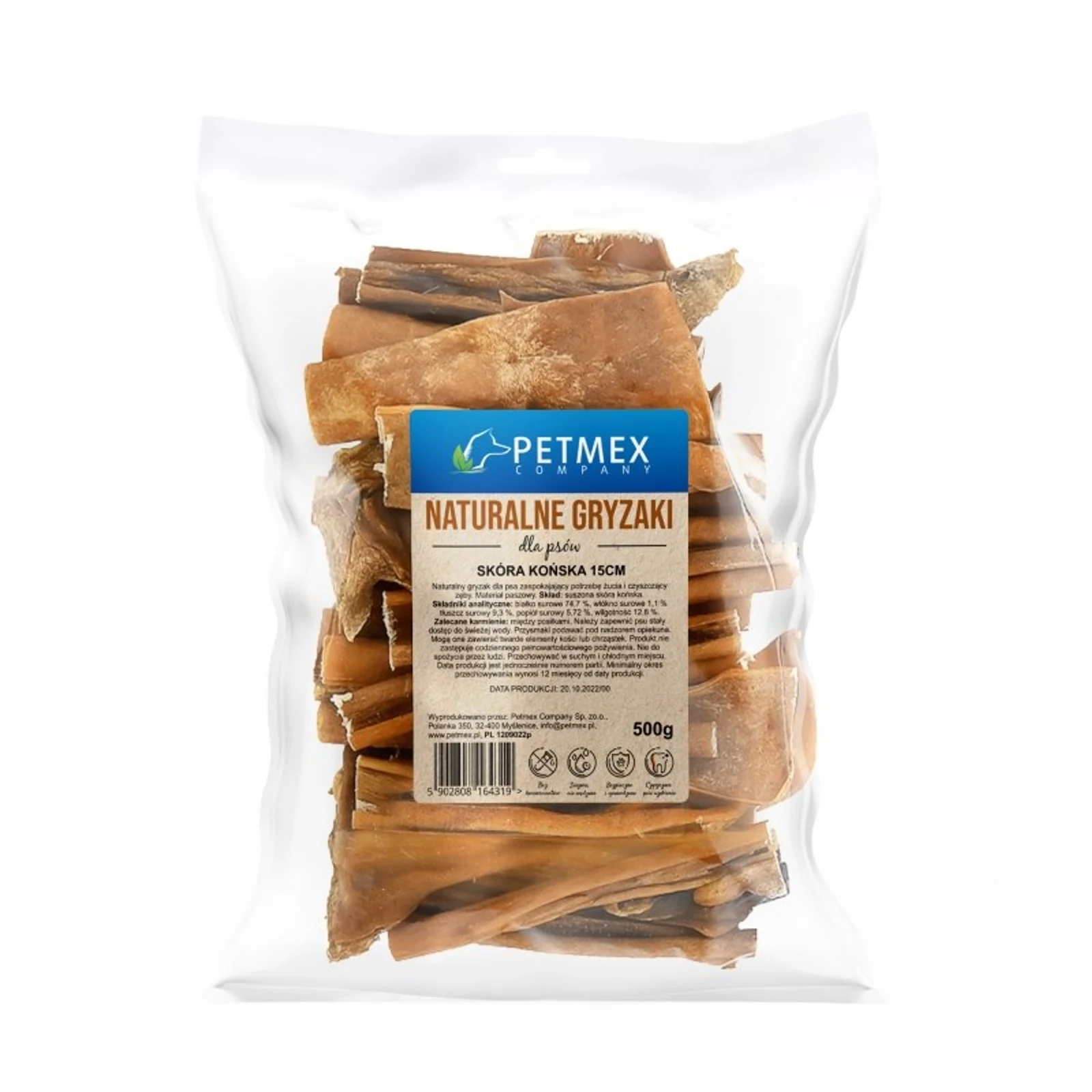 Gryzak dla psa - skóra końska PETMEX 500 g