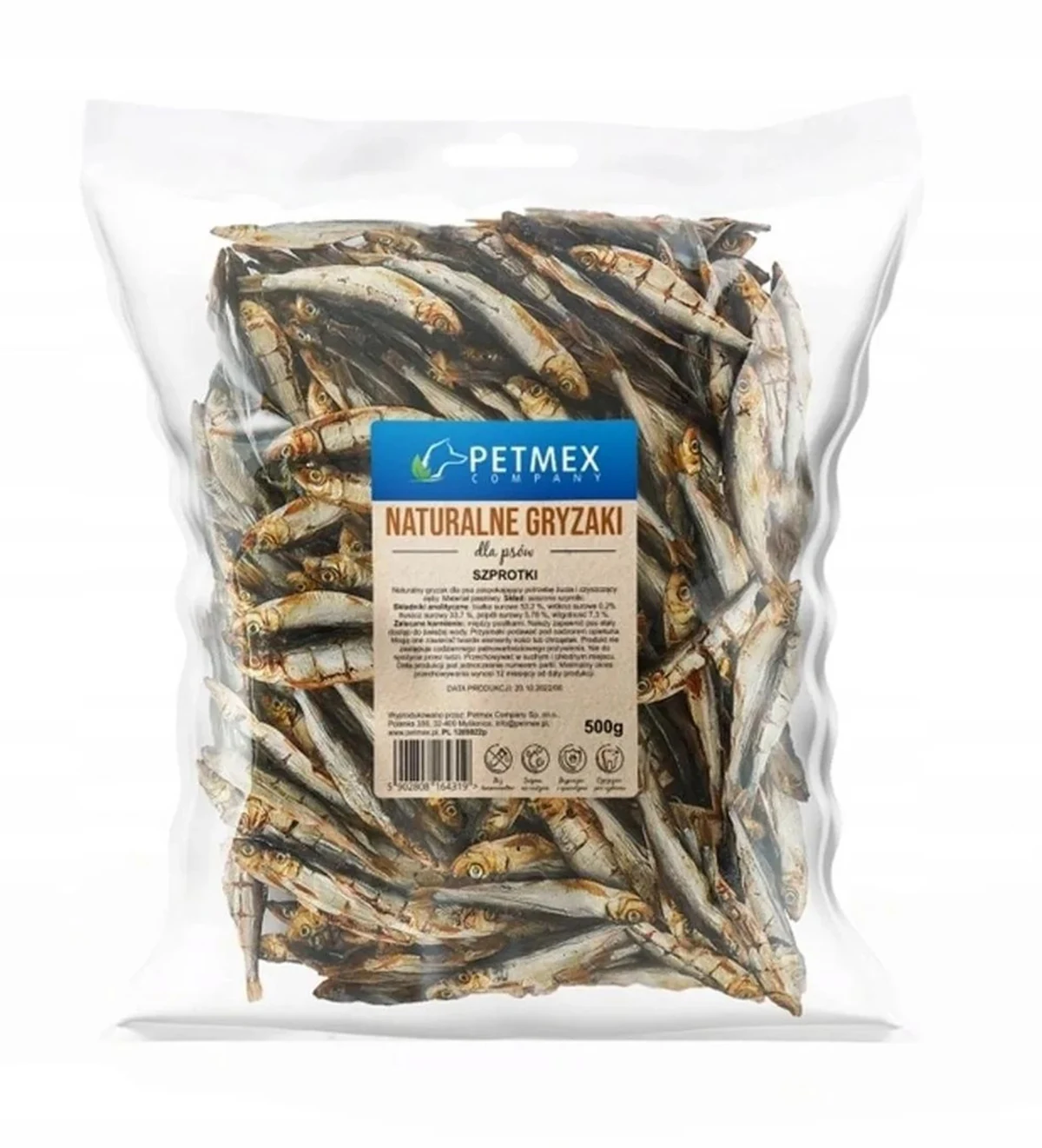 Przysmaki dla Psa - Szprotki 500g - Naturalne Smakołyki
