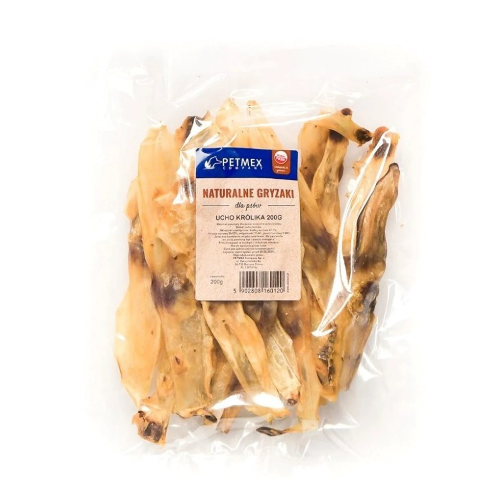 PETMEX ucho królika - gryzak dla psa - 200 g