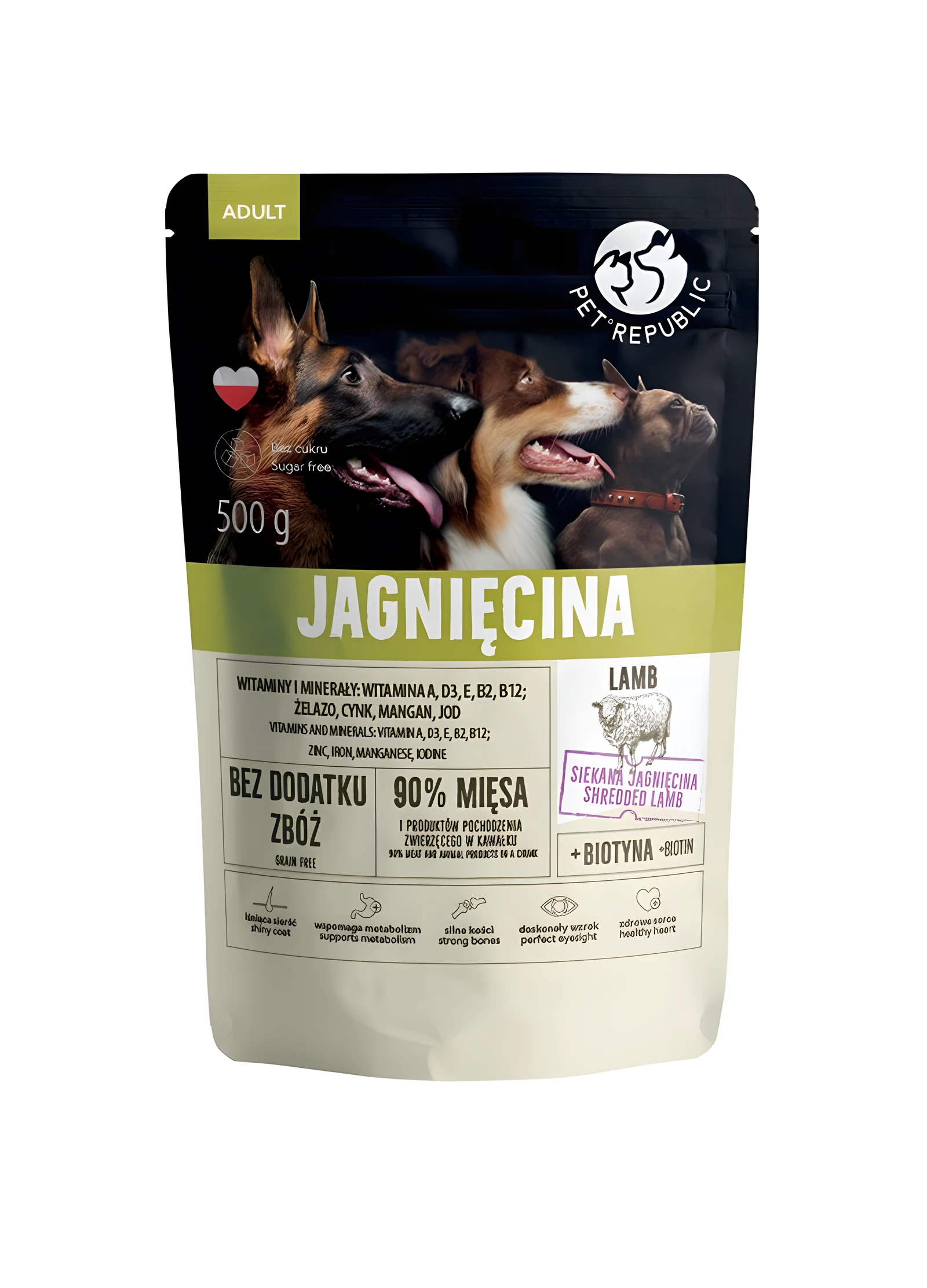 PetRepublic karma mokra z jagnięciną 500 g