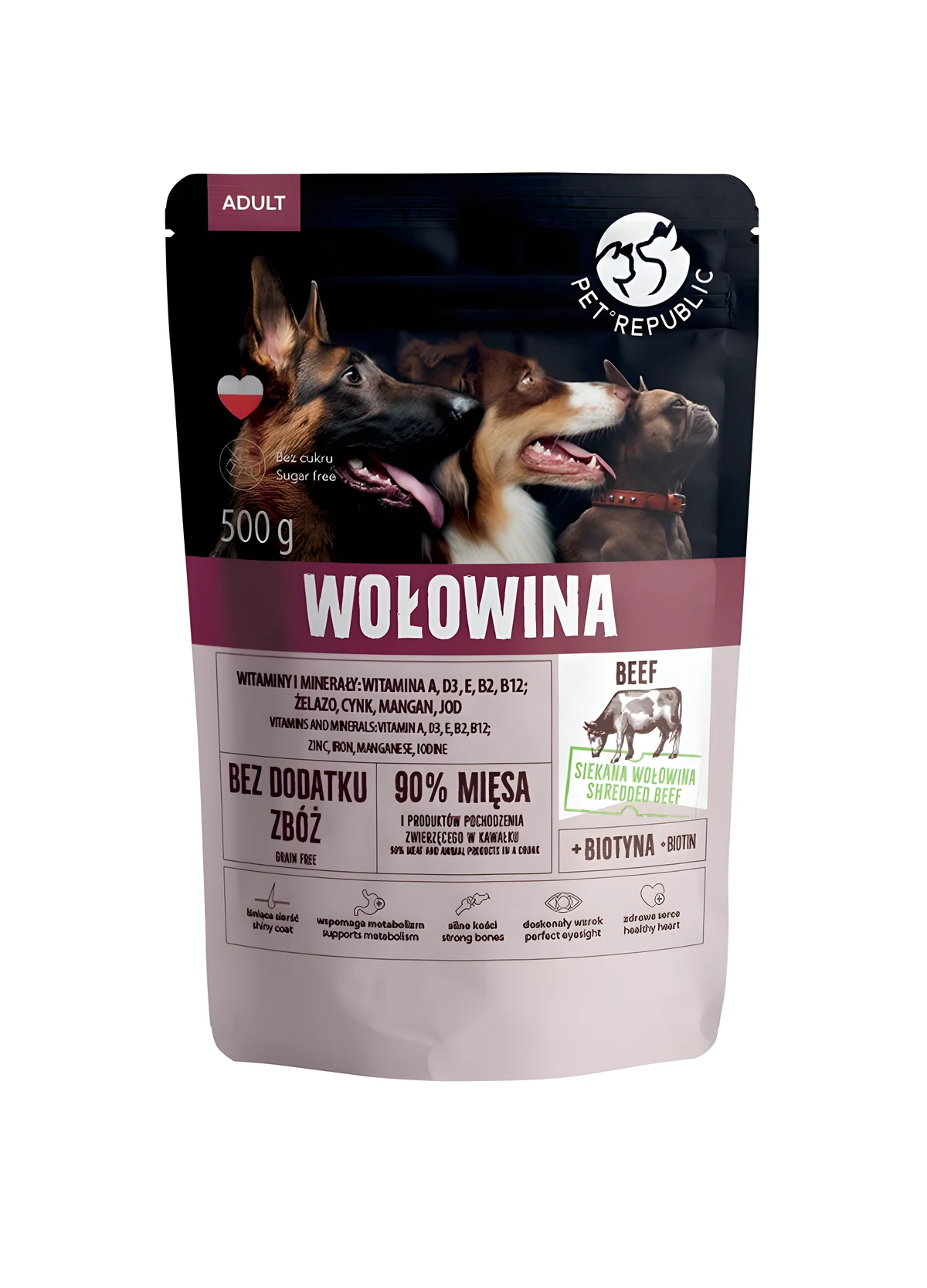 PetRepublic karma mokra z wołowiną 500 g
