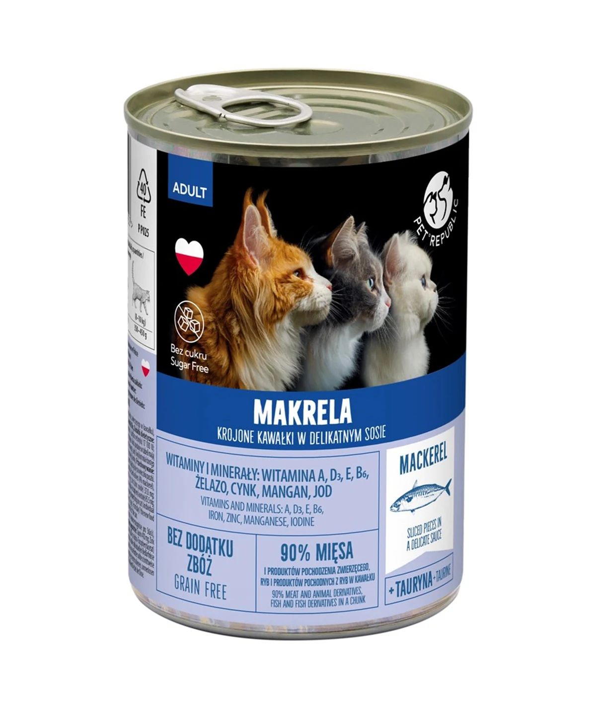 PETREPUBLIC Kawałki w sosie z makrelśy 400g