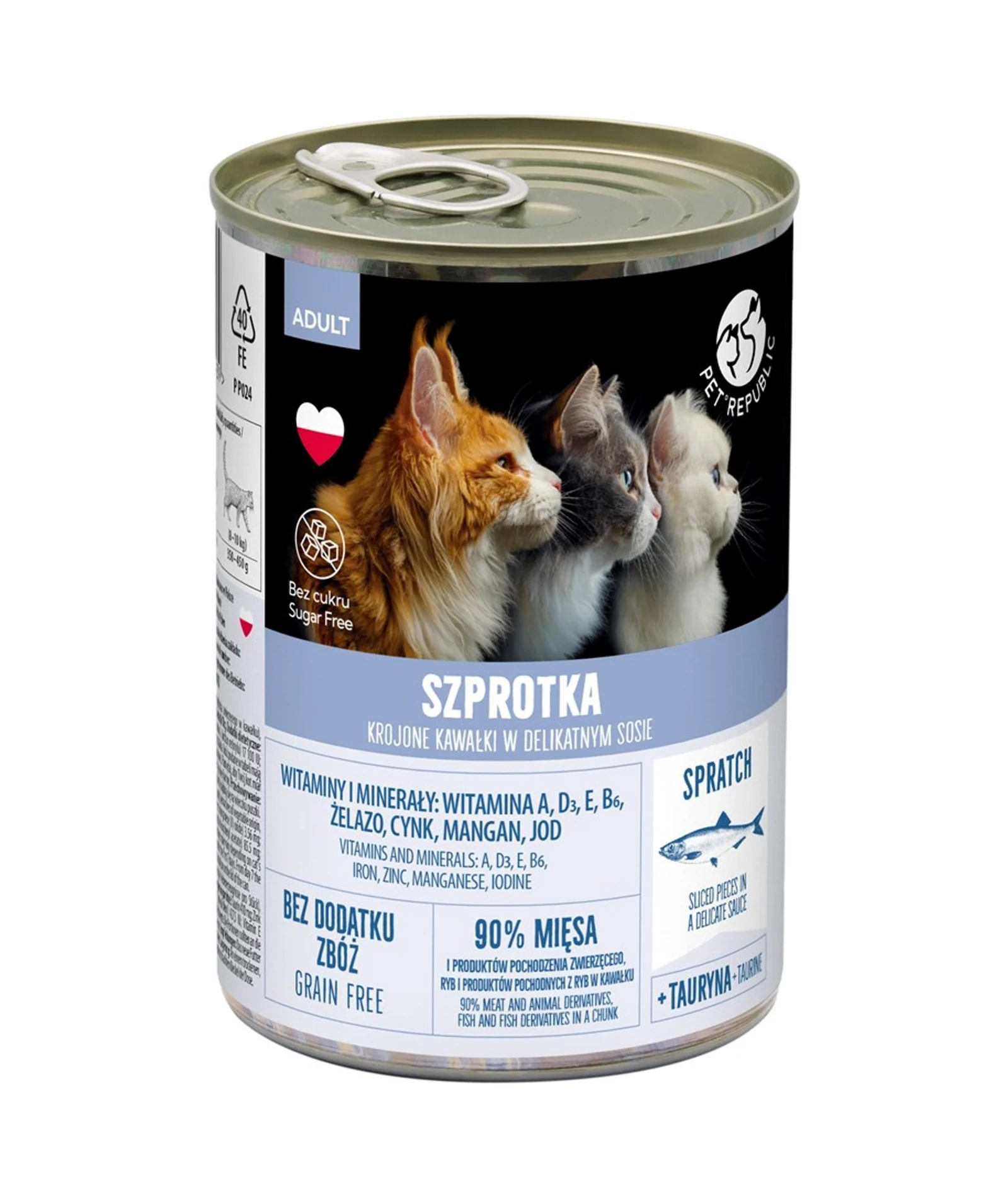 PETREPUBLIC Kawałki w sosie ze szprotką 400g