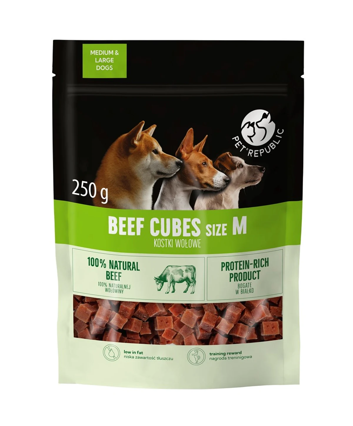 PETREPUBLIC Kostki treserki wołowina 250g