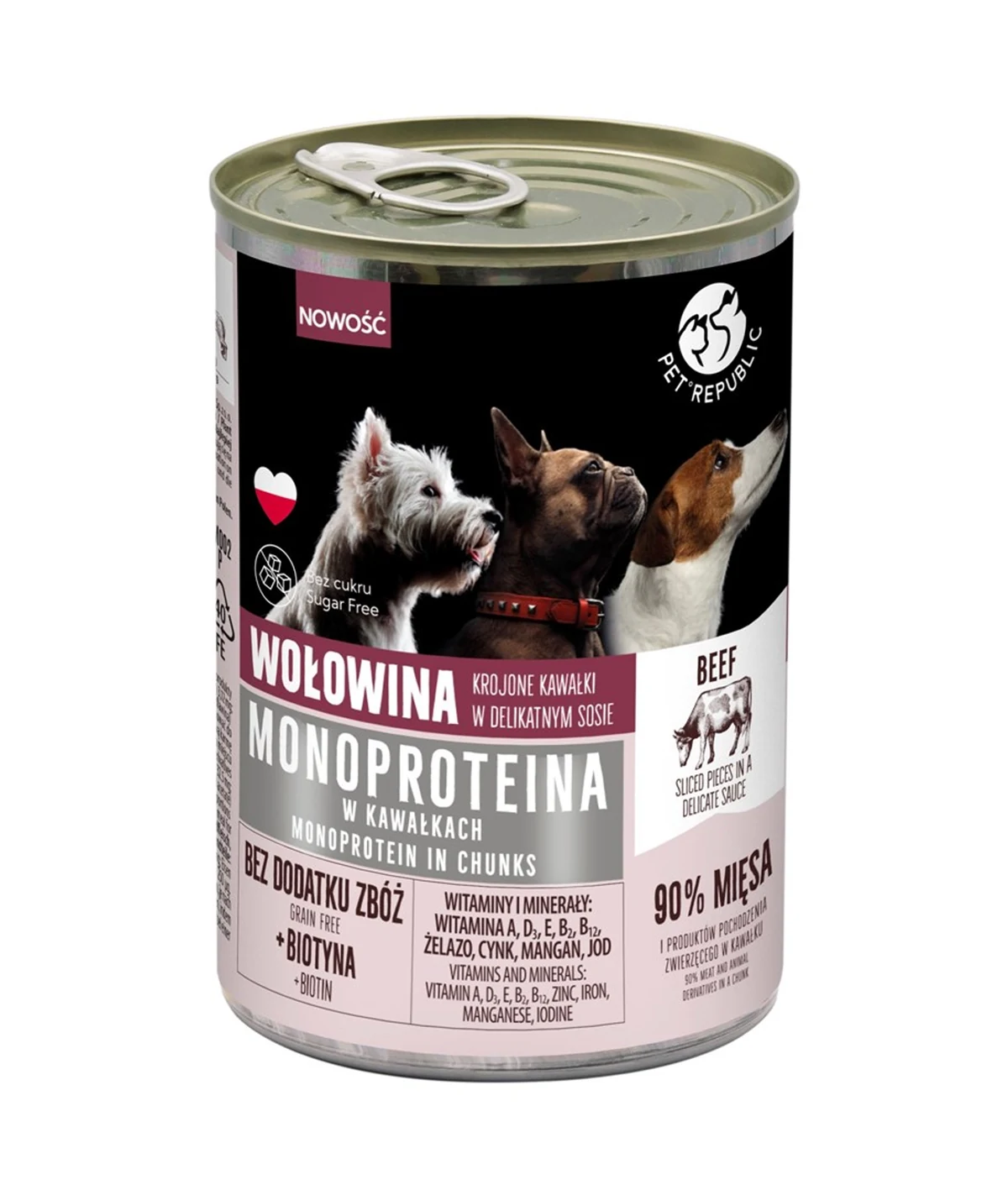PetRepublic MONOPROTEINA wołowina sos 400 g