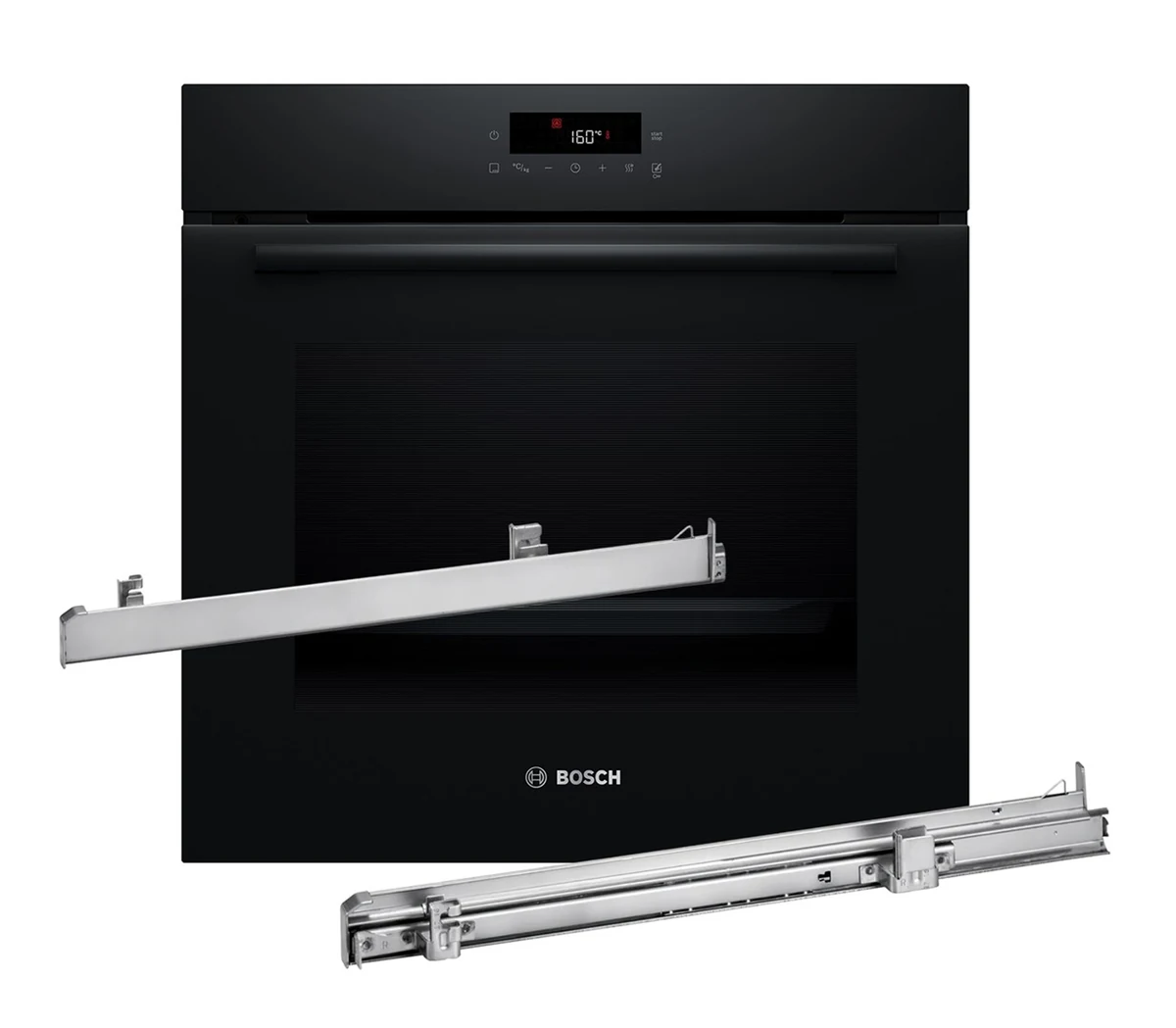 Piekarnik BOSCH HBA571BB4 czyszczenie pyroliza + prowadnice teleskopowe 1 poziomowe BOSCH HEZ538000