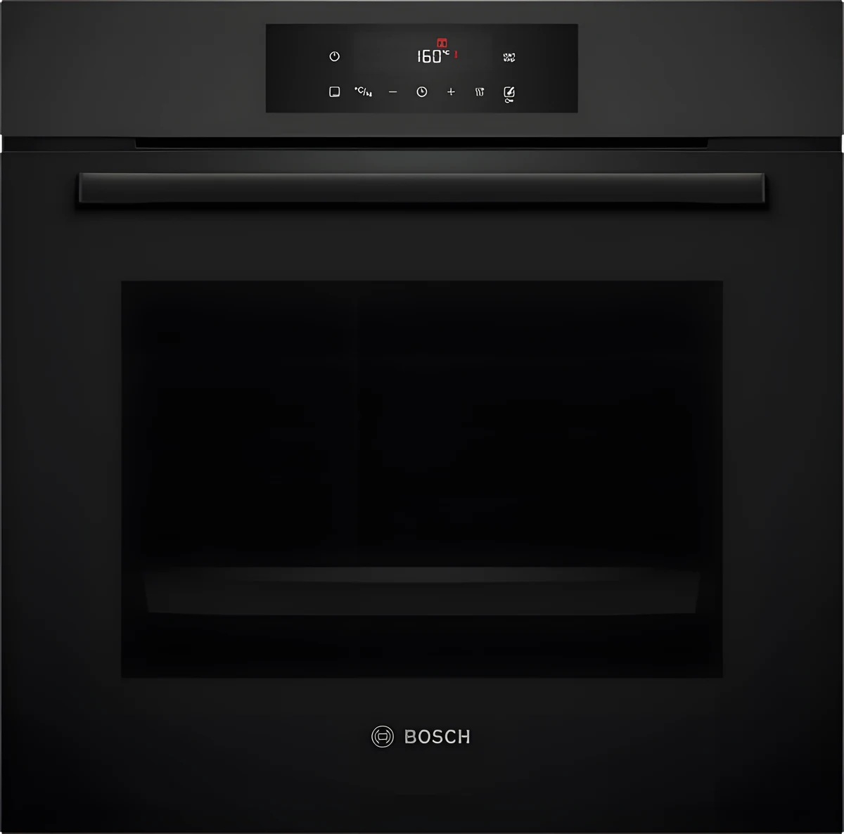 Piekarnik do zabudowy BOSCH HBA572EM3 czerń jet black matt transparent, 60 x 60 cm, funkcja AirFry, czyszczenie pirolityczne