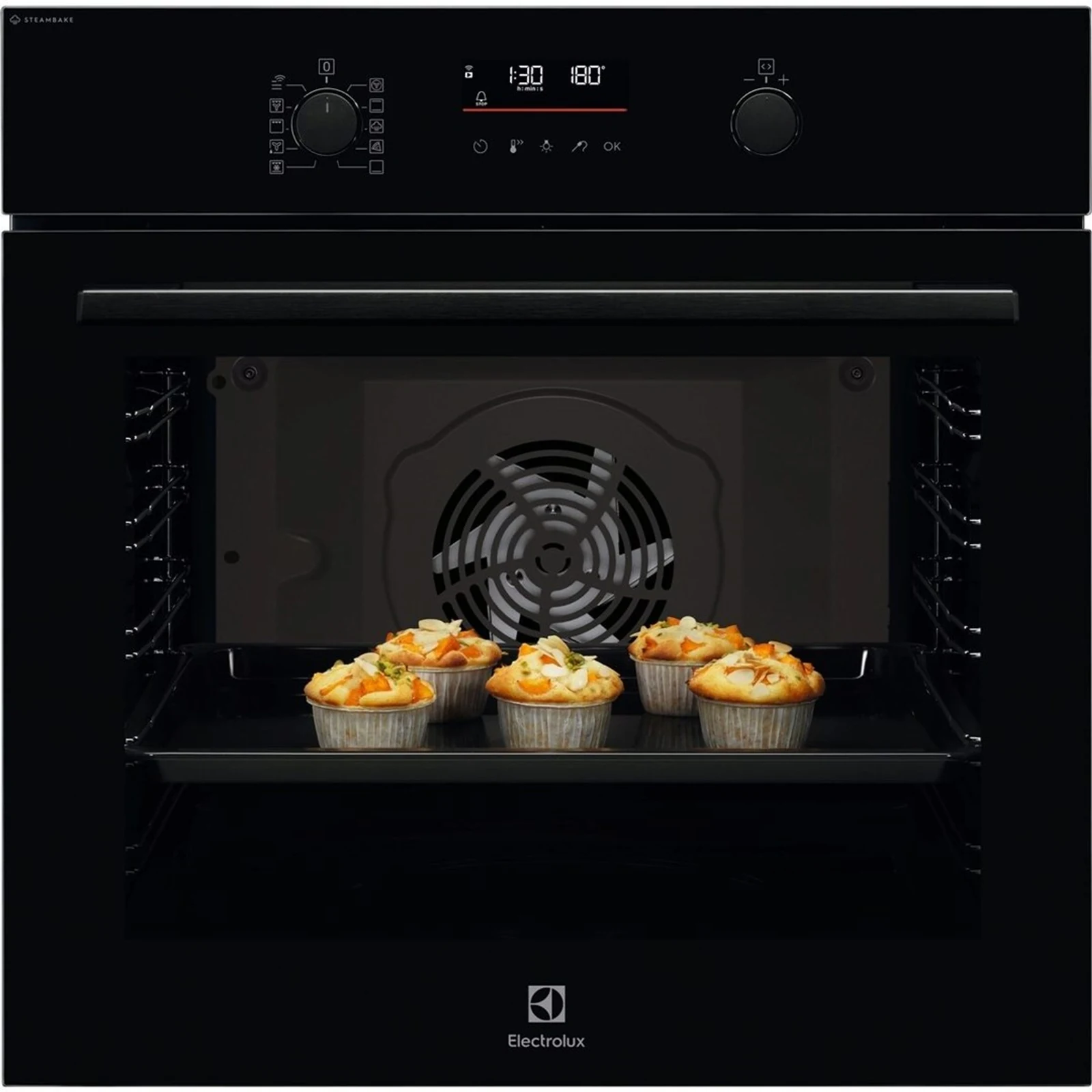 Piekarnik parowy z funkcją pary SteamBake ELECTROLUX EOD6F77WZ czarny czyszczenie kataliza ciche domykanie — zdjęcie 1 z 8