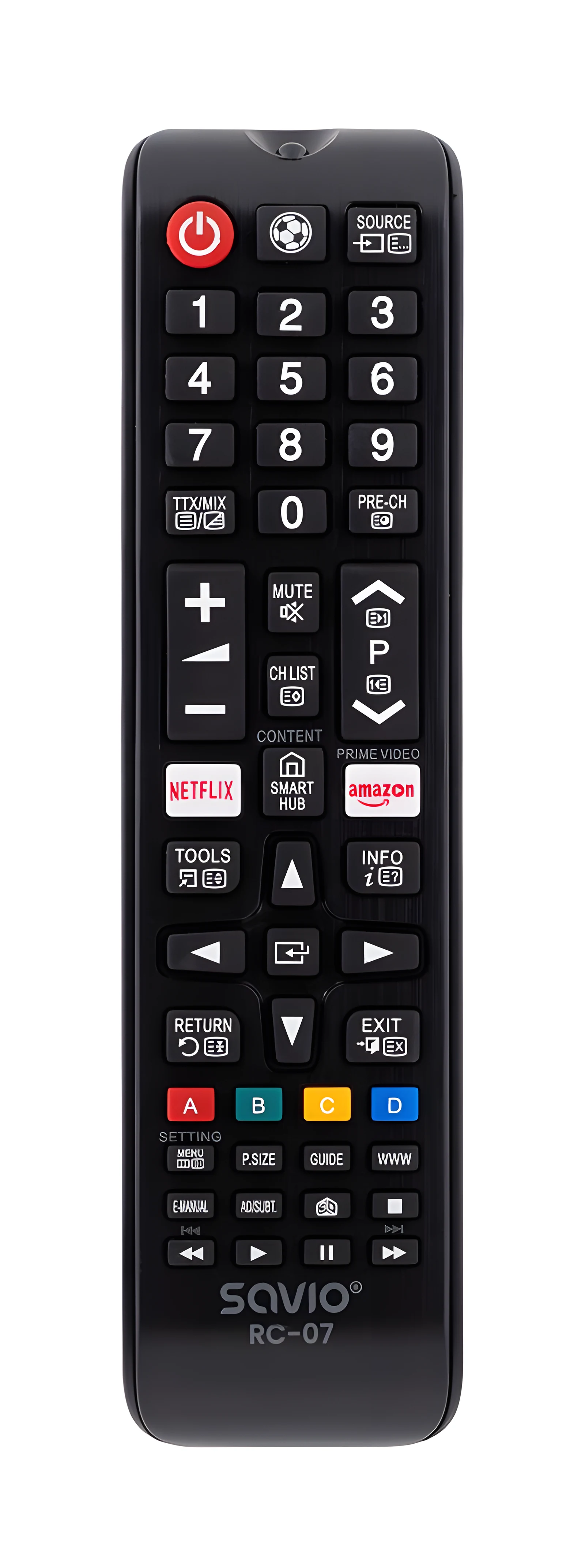 Pilot uniwersalny SAVIO RC-07 do telewizorow — zdjęcie 1 z 5