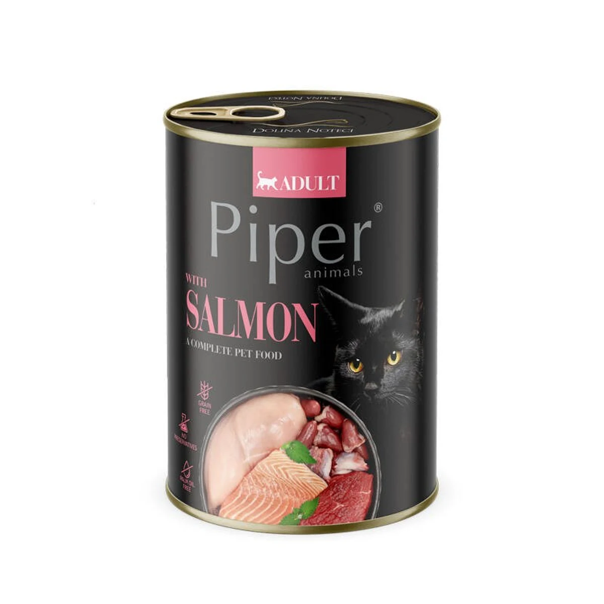 Piper z łososiem - kar.dla kota 400g