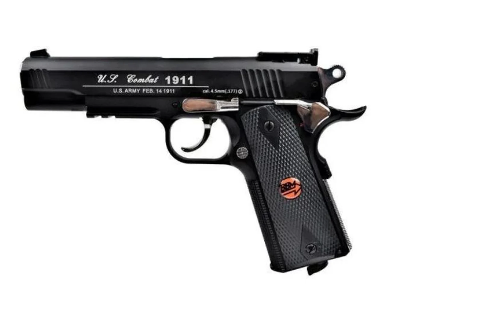 Pistolet wiatrówka BRUNI 816 US Combat kal. 4,5 mm BB, 20-strzałowy CO-2, do 17J — zdjęcie 1 z 6