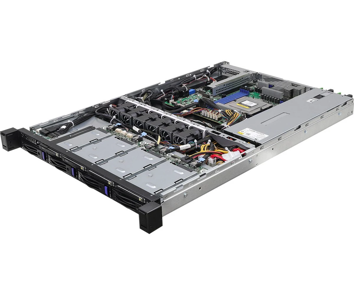 Platforma serwerowa RACK ASRock 1U z procesorem AMD EPYC 9004 (4x SFF, 4x LFF)