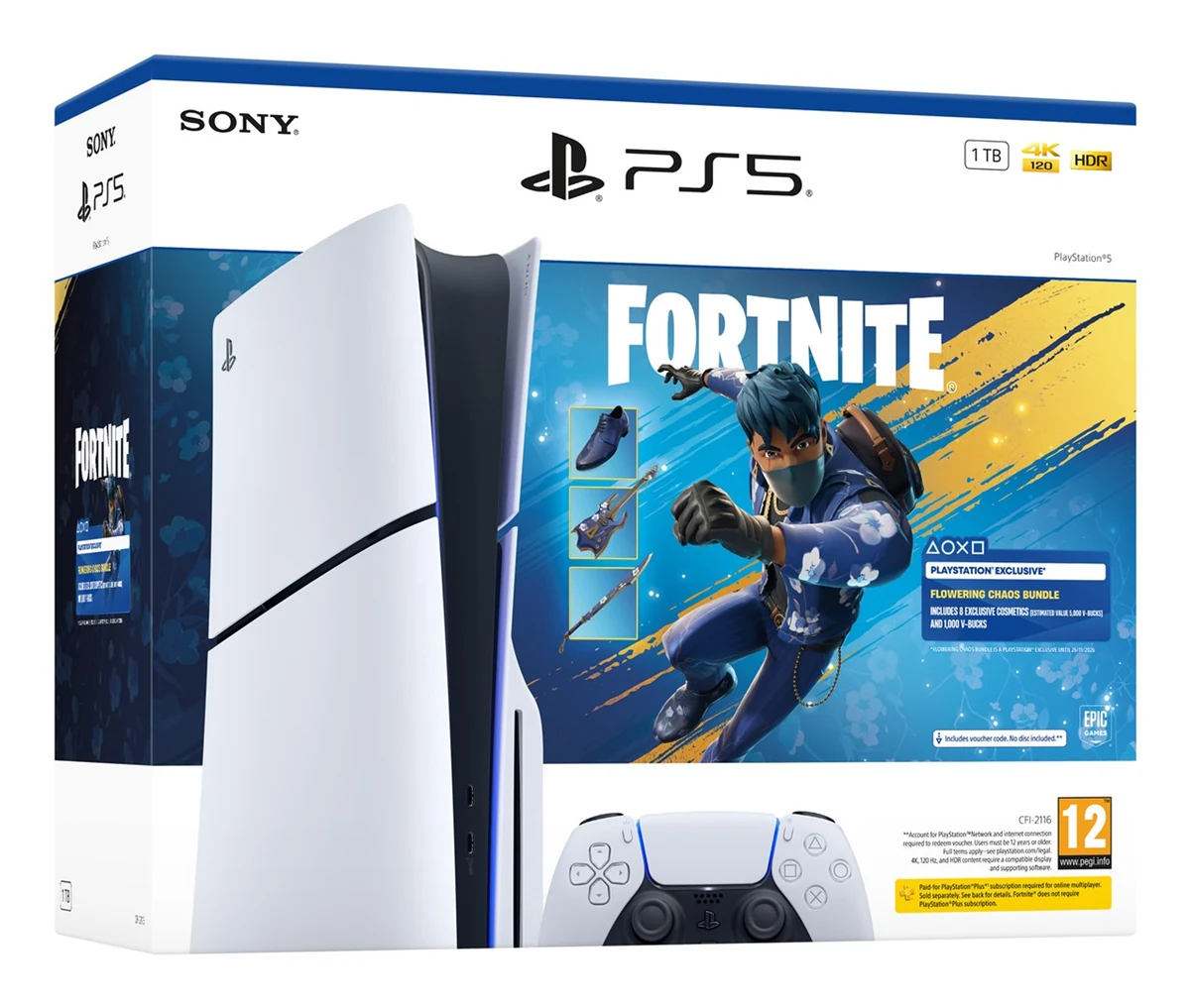 PlayStation 5 Slim + Fortnite Rozkwitlący Chaos