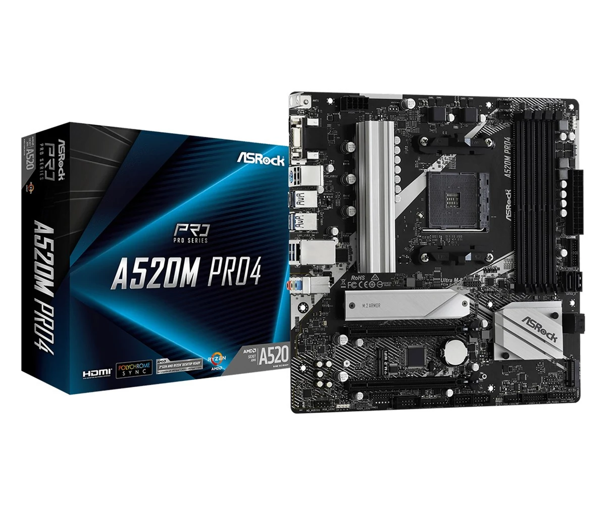 Płyta główna Asrock A520M PRO4 Socket AM4