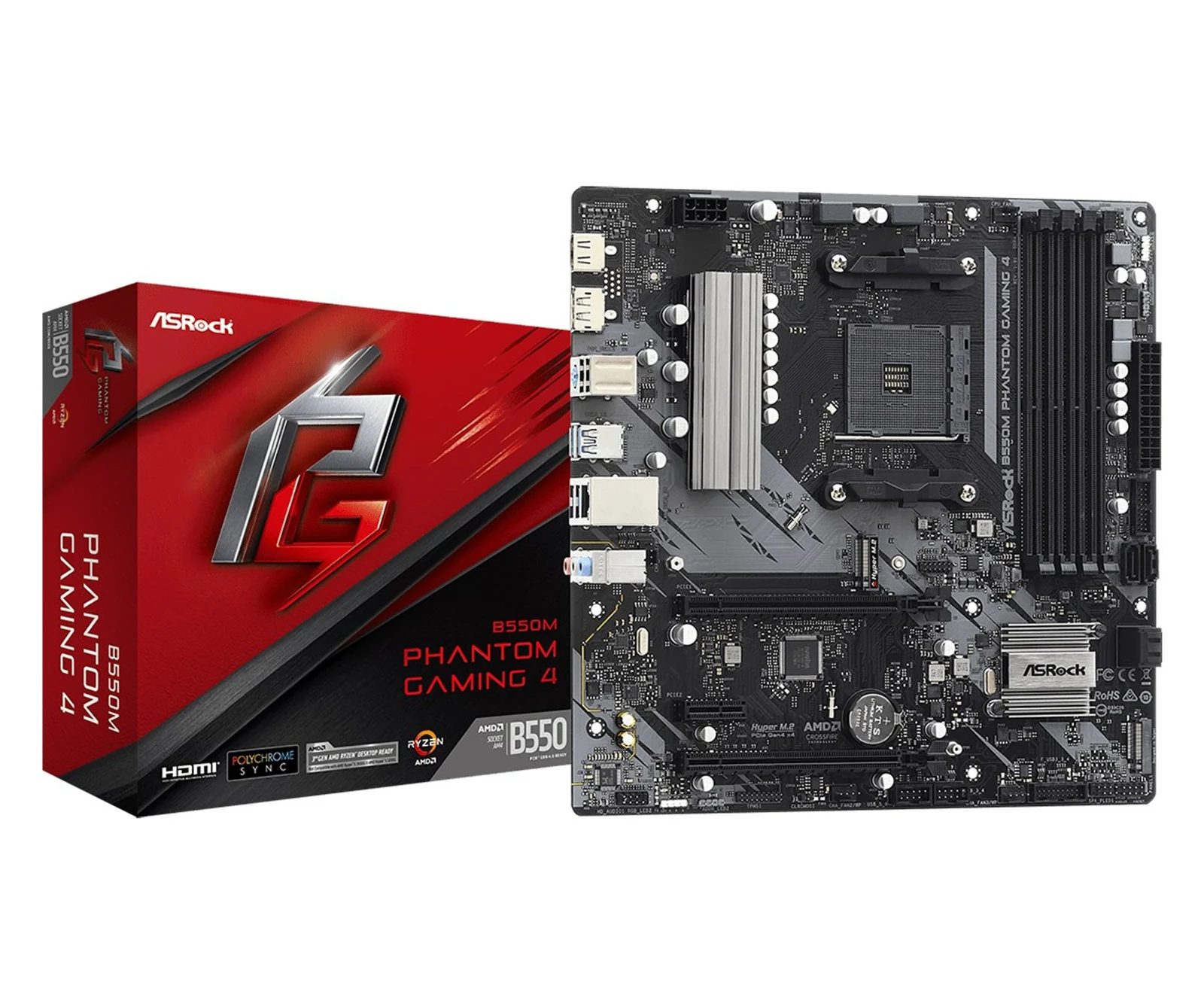 Płyta główna AsRock B550M PHANTOM GAMING 4 — zdjęcie 1 z 5