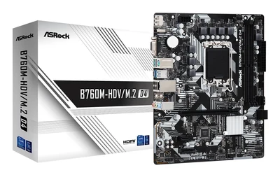Płyta główna AsRock B760M-HDV/M.2 D4 - ATX, LGA 1700, DDR5, M.2, Wi-Fi 6, 4x DDR5-6400