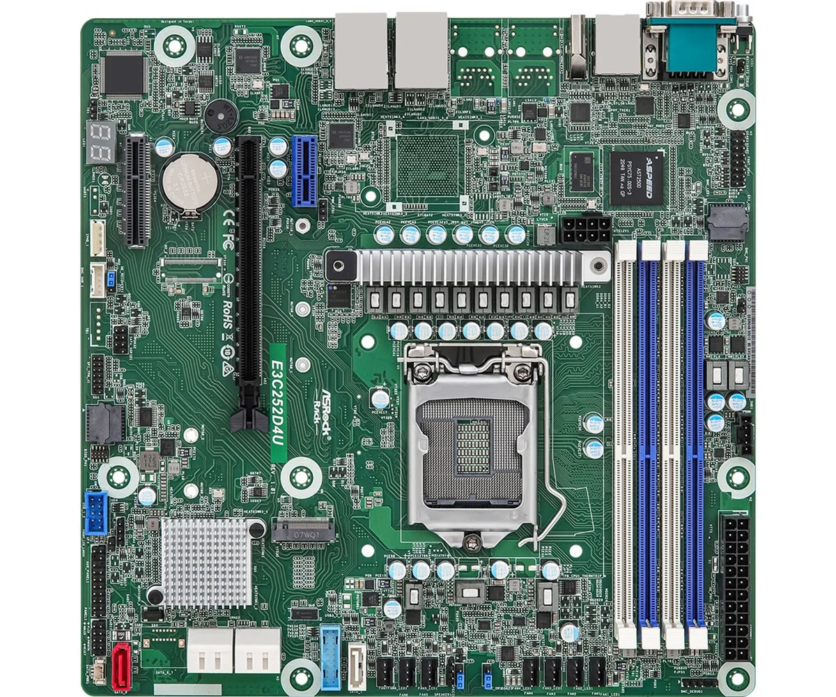 Płyta główna ASRock E3C252D4U LGA1200 Intel Xeon
