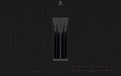 Płyta indukcyjna z wbudowanym wyciągiem okapem ELECTROLUX ECC83443CZ SaphirMatt czarny mat 80 cm